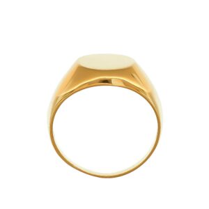 Anello Uomo Sigillo Ovale in Oro Giallo 18 Kt Personalizzabile
